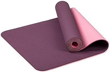 Yoga Mat,Rechel Eco Friendly Non Slip Soft Resilient TPE Yoga Mat, Exercise Fitness Workout Mat, 6mm Thick 183cm Long Picnic Gym Pad (Purple)