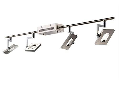 Preisvergleich Produktbild Dimmbarer LED Deckenstrahler / Deckenleuchte, 4 schwenkbare Spots, SHINE-LED, Fischer Leuchten 16504