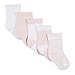 Bluezoo Kids Pack Of Five Babies Light Pink And White Socks 12-18 Months