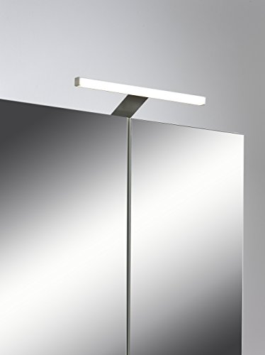 Cavadore 86073 Spiegelschrank Sleek 03 / Eleganter Badezimmerschrank mit Spiegel / inkl. Warmton LED-Beleuchtung & Steckdose / Weiß / Soft Close Funktion / 21 x 60 x 60 cm (T x B x H) - 4