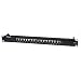 Produktbild Intellinet 16-Port Cat6 Patchpanel geschirmt FTP 19" 1 HE Klemmleisten mit 90 Grad abgewinkelten Kabeleinführungen Schwarz 720021