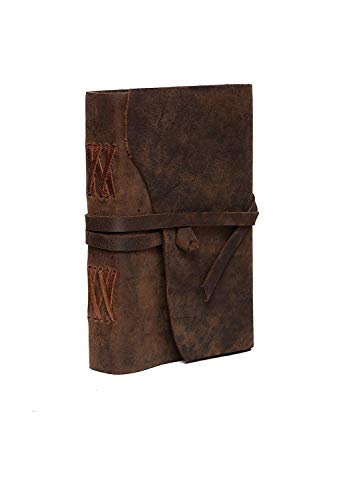 RjKart Handcrafted Belt Lock Notebook Journal Leather Diary Brown 4x6 Inch