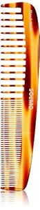 Amazon Brand - Solimo Handmade Turtle Shell Brown Curved-Edge All-Purpose Comb, 20 cm x 4 cm