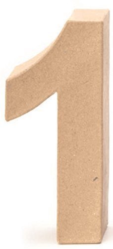 Papp-Zahl 1 17,5x5,5cm