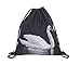 Produktbild Hanessa Jutebeutel - weißer Schwan im Dunkeln - mit lustigem Spruch Aufdruck Sportbeutel lustige Sprüche Tüte Rucksack Beutel Tasche Gym Bag Hipster Fashion Sport-Tasche Einkaufs-Tasche RU-260