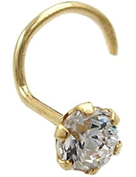 Nasenstecker, 3mm, Zirkonia, 18Kt GOLD