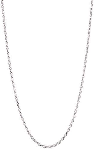 PORI JEWELERSItalian .925 Sterling Silver 1.5mm Rope Chain Necklace