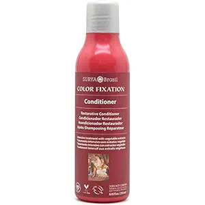 SURYA BRASIL Color Fixation Products Restorative Conditioner 250ml | No Sulfate, Paraben, Mineral Oil, GMOs, Color Or Fragrance | 100% Vegan