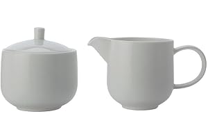 MAXWELL AND WILLIAMS Maxwell & Williams Ensemble pot à lait et sucrier en cachemire - Porcelaine fine - Blanc - 2 pièces - Pot à lait et sucrier