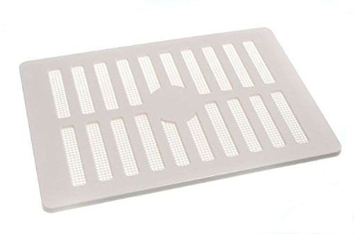 MerriwayBH01263 9 x 9 inch Adjustable Sliding Hit and Miss Air Grille (Overall Vent Size: 290 x 270mm), White Plastic 229 x 229mm, 287 x 270mm