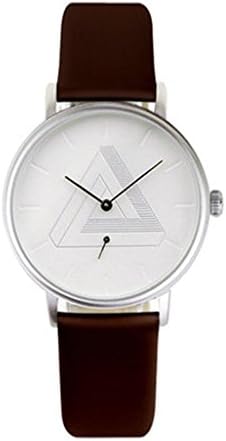 Independent second hand/Nordic creative watch/thin/abstract/triangular watch/Valentine's Day gift, brown
