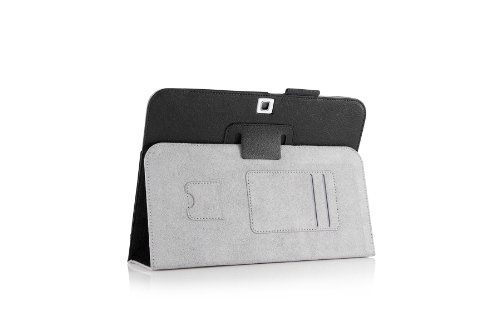 Schutzhülle / Cover / Tasche für Samsung Galaxy Tab 4 10.1″ T530 – mit praktischer Halteschlaufe – Schwarz - 3