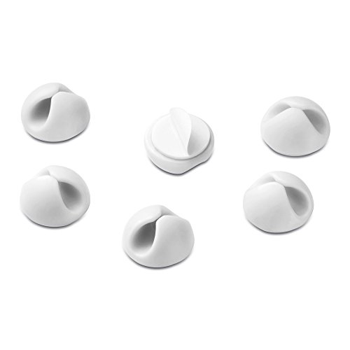 Adaptare 95621 Kabel Drops für Kabelführung 6 Stück Weiß