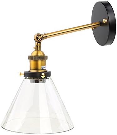 Retro Vintage Wall Lamp Industrial Glass Light Wall Fitting Sconce for Kitchen Bedroom Corridor Study Balcony Porch