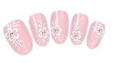 COME 2 BUY - NAIL ART TATOO/WRAP WATER TRANSFERS DECALS WHITE HIBISCUS FLOWER & LEAVES FOR NAIL ART/CELL PHONE CASE/INVITATION CARDS DECORATIONS D?COR