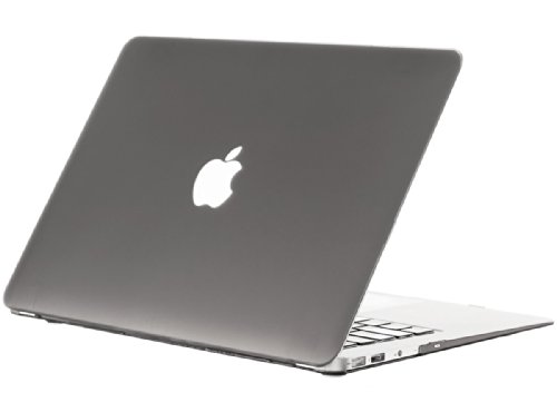 i-Buy Matte Gummierte Harte Schutzhülle Hülle für Apple Macbook Air 13.3 Zoll + Schutzfolie + Silikon Tastaturschutz + Anti-Staub-Stecker – Grau - 5