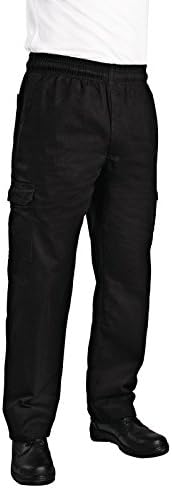 Chefs Unisex Black Cargo Trousers