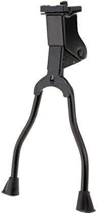 Jiele Bicycle Bipod Stand, Double leg kick center bicycle Stand,Aluminum Alloy Bicycle Bracket Bicycle Parking Frame(Black)