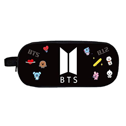 Bolsa de lápices BTS Estuche de lápices con impresión 3D Bolso de lápices, Bolsas de cosméticos Porta lápices Útiles escolares BTS Papelería de regalo