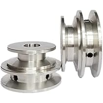 Poulies à Rainure Unique - Lot De 2 - Alésage 20 Mm, Diamètre 40 Mm - Alliage D'aluminium (pour Courroie Ronde 6 Mm)