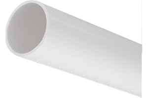 MACHSWON Tuyau rond en PVC rigide résistant aux impacts pour tuyau de vidange - 36 mm x 40 mm x 200 mm (DI x DE x L) - Blanc