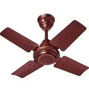 Krishvia 600 mm / 24 Inch High Speed 4 Blade Anti-Dust Ceiling Fan Suitable for Kitchen / Veranda / Balcony / Small Room with 900 RPM Brown (Glossy Brown)_D03