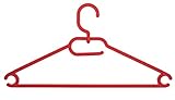 25 Stk. Kleiderbügel aus Kunststoff Universalkleiderbügel Farbe rot ca 41 cm - 2