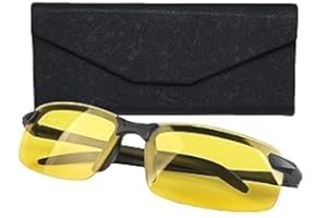 suuosl Lunettes de Conduite Nocturne Polarisées Anti-Éblouissement avec Protection UV400, Lentilles Jaunes pour Hommes et Femmes, Idéales pour la Conduite de Nuit, la Marche et le Cyclisme