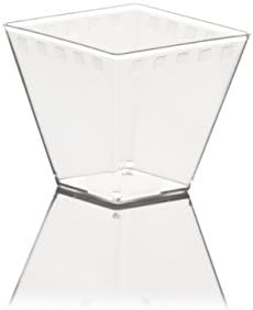 Mashers Era 58ml Miniature Square Plastic Disposable Dessert Serving Party Bowls – Pack of (50)