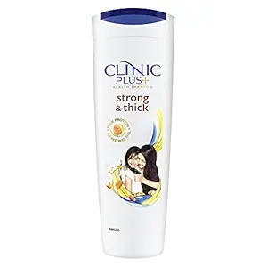 Clinic Plus Strong & Thick Shampoo With Milk Protein And Almond Oil For Hair Strengthening & Volume, 355 ml