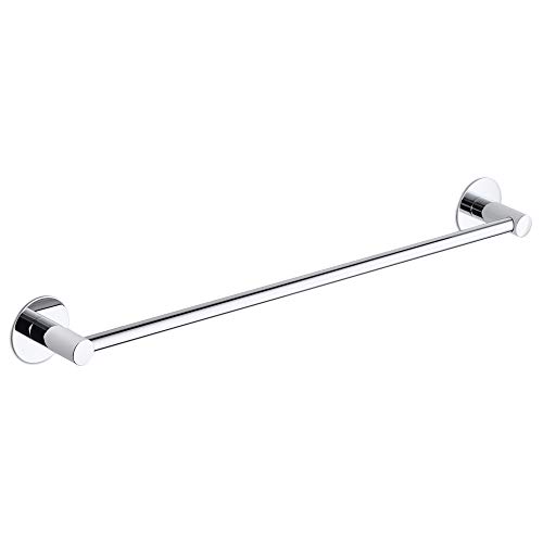 Preisvergleich Produktbild Gricol Handtuchstange Handtuchhalter ohne Bohren 60cm, Patentierter Kleber + Selbstklebender 3M-Kleber, Edelstahl, Poliertes Finish. (siber)