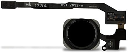 iPhone 5S Home Button with Flex Cable Finger Sensor Metal Bracket Black