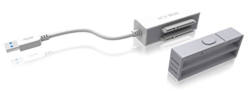 Icy Box IB-AC622-U3 2-fach USB 3.0 zu SATA III Adapter für 2x 2,5″ (6,35 cm) HDD/SSD inkl. Silikonhalterung/Stabilisator (weiß) - 4