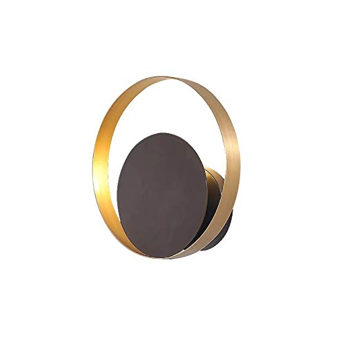 Preisvergleich Produktbild LIGHTLAMPER Empfindlich / Elegant / Wandleuchte / Modern / Einfach / Runde Wandleuchte / Ganz Kupfer / Lampenkörper / E27 / Gold + Schwarz / Led-wandlampen / Kunst / Dekoration / Innenbeleuchtung