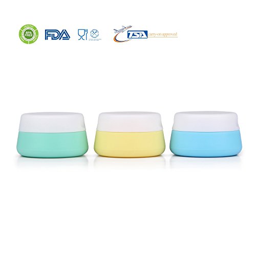 Christmas Set of 3 Vesgantti Multifunction Silicone Makeup Container Travel Bottle - Lifetime Guarantee Series - for Travel or Daily Use BPA Free and TSA Airline Approved (25ml)