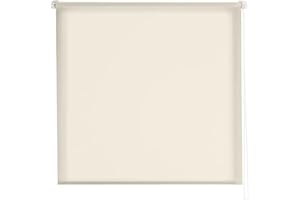 Estoralis | Gove | Estor Enrollable Diseño Moderno | Sin Taladrar Translúcido Liso | Color | Beige | 100 x 180 cm (Ancho/Alto) Tamaño Tela 97 x 175 cm | Estores para Ventanas y Puertas