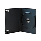 100 Stck DVD-Hllen fr 1 DVD/CD Kunststoff schwarz mit Folie fr Cover 14mm - 