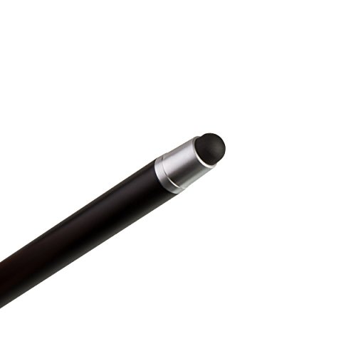 Liamoo 2 x moderner 2 in 1 Eingabestift / Touchpen mit Kugelschreiber und Deckel (schwarz) - 3