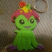 Digimon Palmon Keychain Anime 1x Keyring Keychain Double Sided PVC Anime Premium