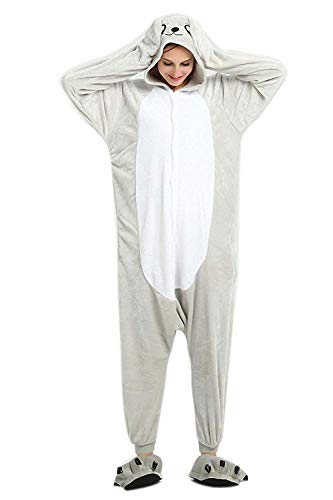 ABYED Pijama Animal Entero Unisex para Adultos Niños con Capucha Ropa de Dormir Traje de Disfraz para Festival de Carnaval Halloween Navidad