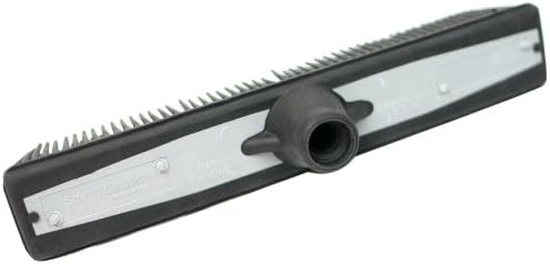 Smart Broom YT-11BS 11" Upright Salon Style Broom Head in Silver/ Black