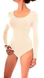 Damen Body Anzug Unterziehbody Wäsche Viskose Langarm...