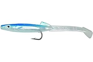 art pesca Hard Eel RAGLOU - Señuelo de Silicona tamaños, 5 Unidades, 5,5 cm, Color Azul