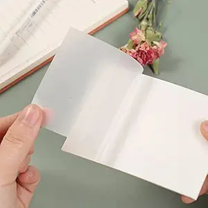 Rojdeal Transparent Sticky Notes, Clear Sticky Notes, 3?3inch, Translucent Self-Stick Note Pads for Students, Reading, Learning, School, Home and Office, 50 Sheets