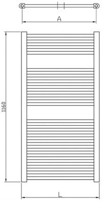 Heizkörper Badheizkörper Handtuchwärmer rein elektrisch ELEKTRO gerade alle Größen - 2