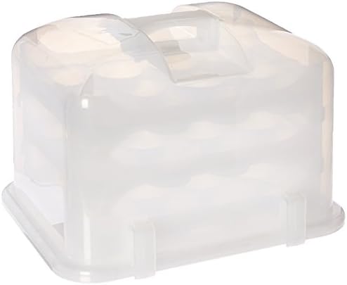 Cupcake Courier G0214B Cupcake Carrier-White Translucent, Plastic