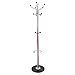 Hapilife 15 Hanging Hook Traditional Floor-Standing Hat and Coat Stand With Marble Base - Multiple Colour (Burgundy)