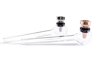 DESCONOCIDO Pipa in vetro trasparente per erbe - Pipa in pyrex, idea regalo da uomo - Pipe eleganti ed estetiche (confezione)