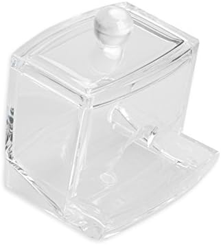 LYPULIGHT Acrylic Cotton Organizer Box Sponge Cosmetic Portable Cotton Buds Box Dispenser Storage Containers Make-Up Accessories