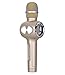 Produktbild XWZG® Mikrofon Wireless Karaoke Bluetooth Mikrofon - Tragbares Karaoke, Geeignet für die Aufnahme von Gesang und Gesang für Erwachsene und Kinder, Kompatibel mit Android/IOS, Golden (Gold)